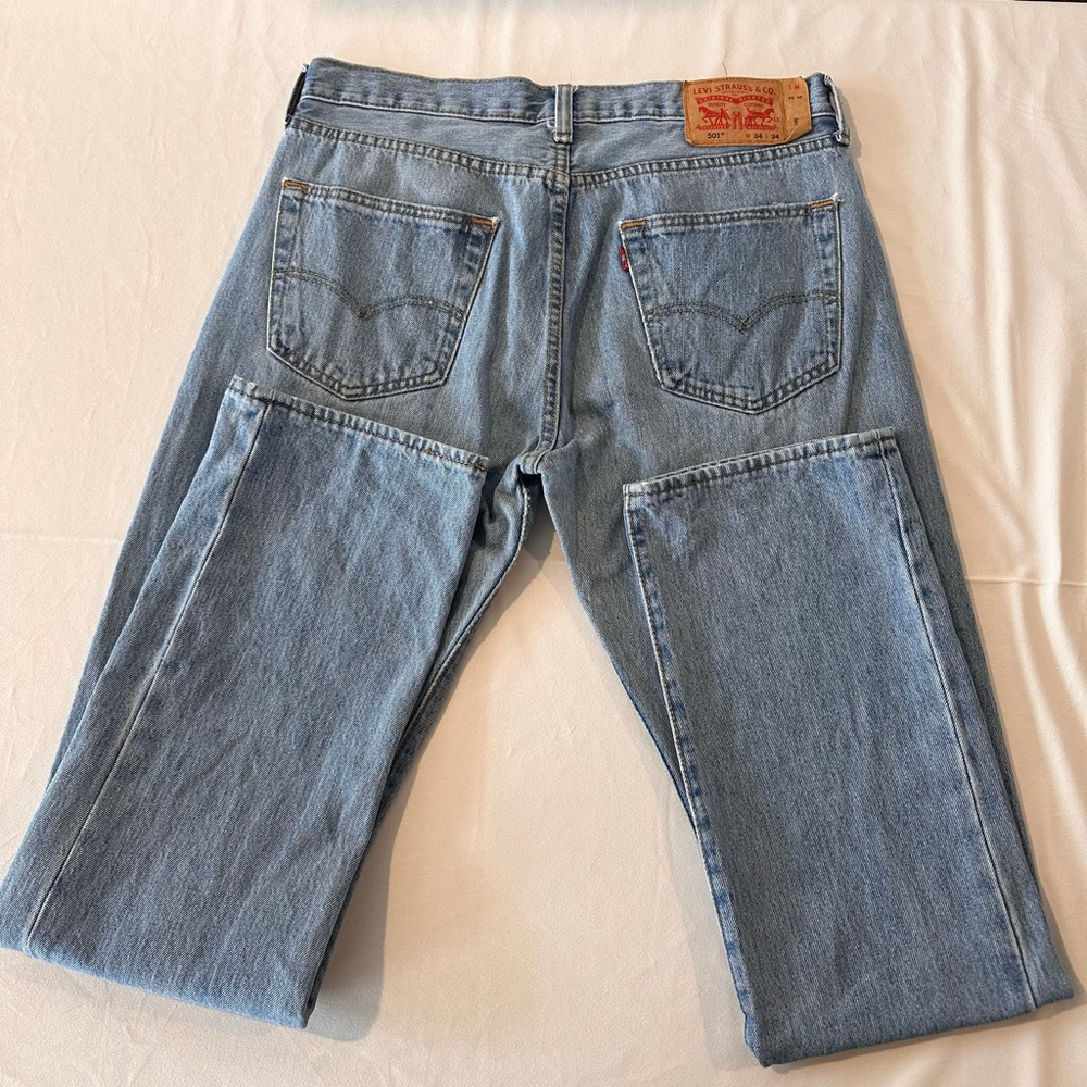 Levi’s 501 Button Fly Jeans | Straight Leg | W34 L34 - Picture 5 of 10